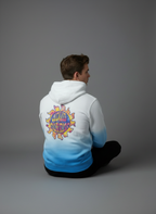 Cavana Unisex Tie Dye Hoodie (White and Blue)