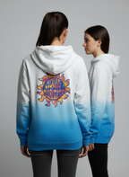 Cavana Unisex Hoodie Tie Dye (White and Blue)