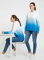 Cavana Unisex Hoodie Tie Dye (White and Blue)