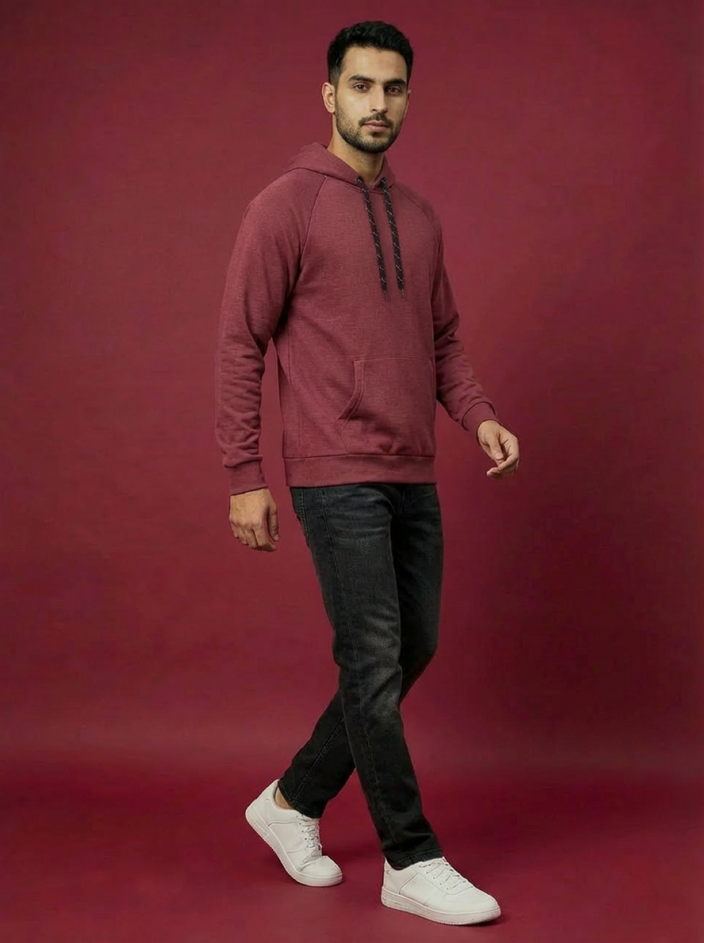 Zelos Unisex Hoodie Deep Rose