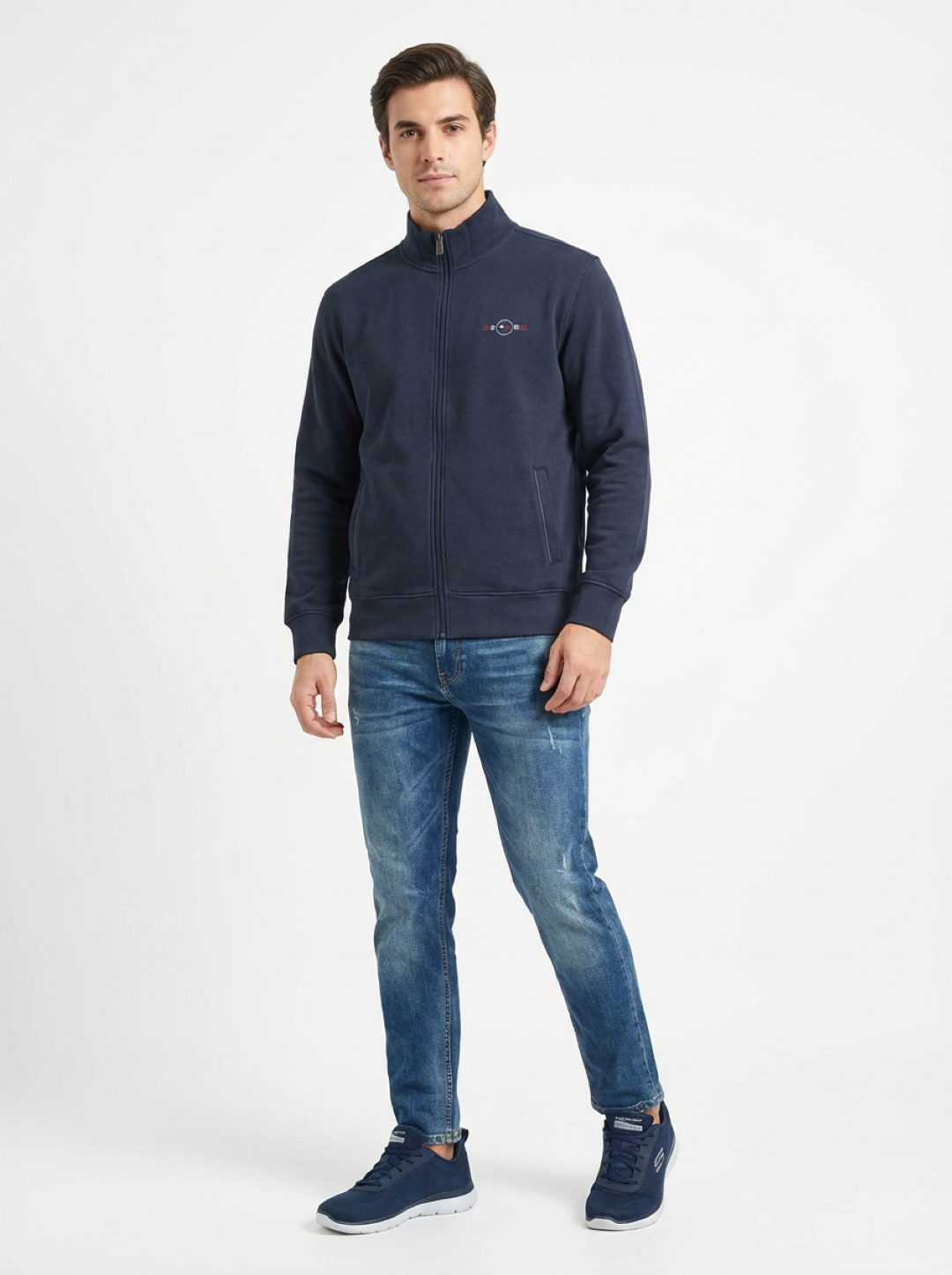 Il Granchio Man Zip Jacket Navy