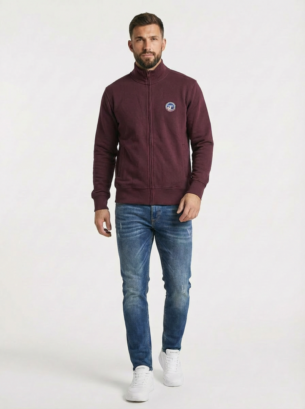 BE Board Man Zip Jacket Maroon