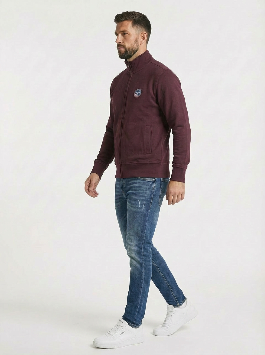 BE Board Man Zip Jacket Maroon