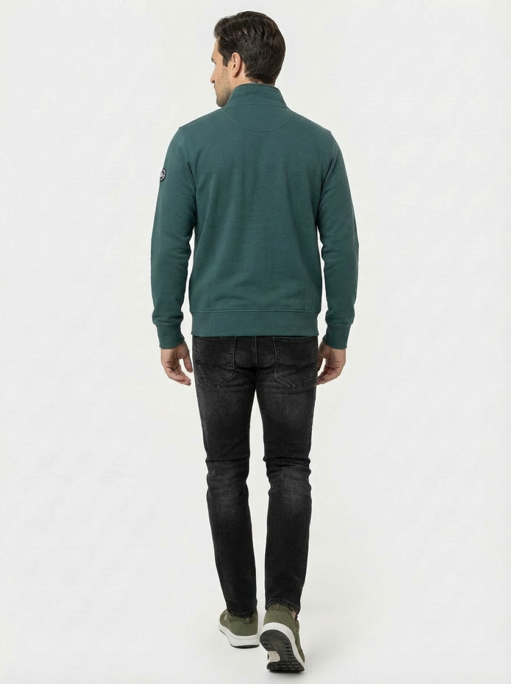 Il Granchio Man Zip Jacket Muted Green