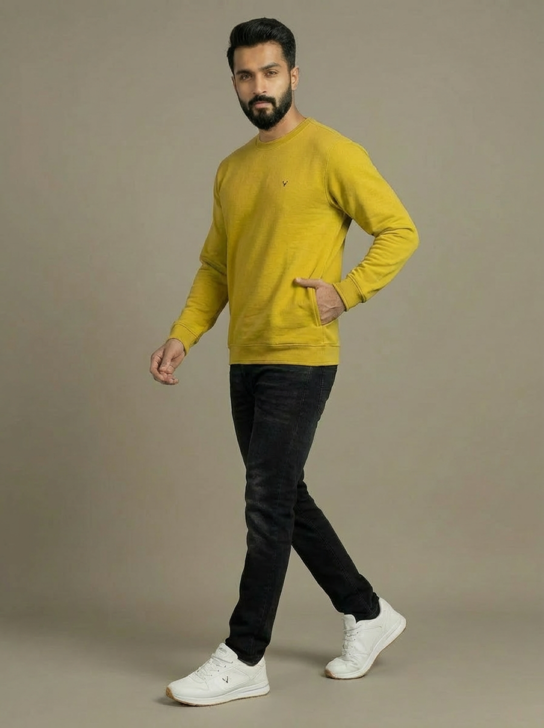 Allen Solly Man Sweatshirt Yellow