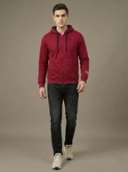 US Grand Polo Zip Man Hoodie Red