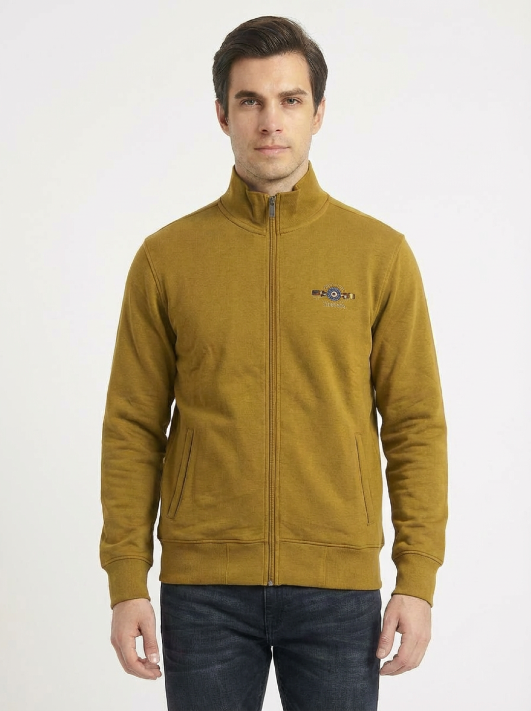 Il Granchio Man Zip Jacket Mustard
