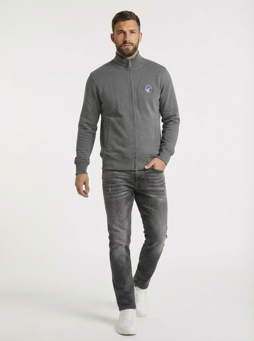 BE Board Man Zip Jacket Navy Lime