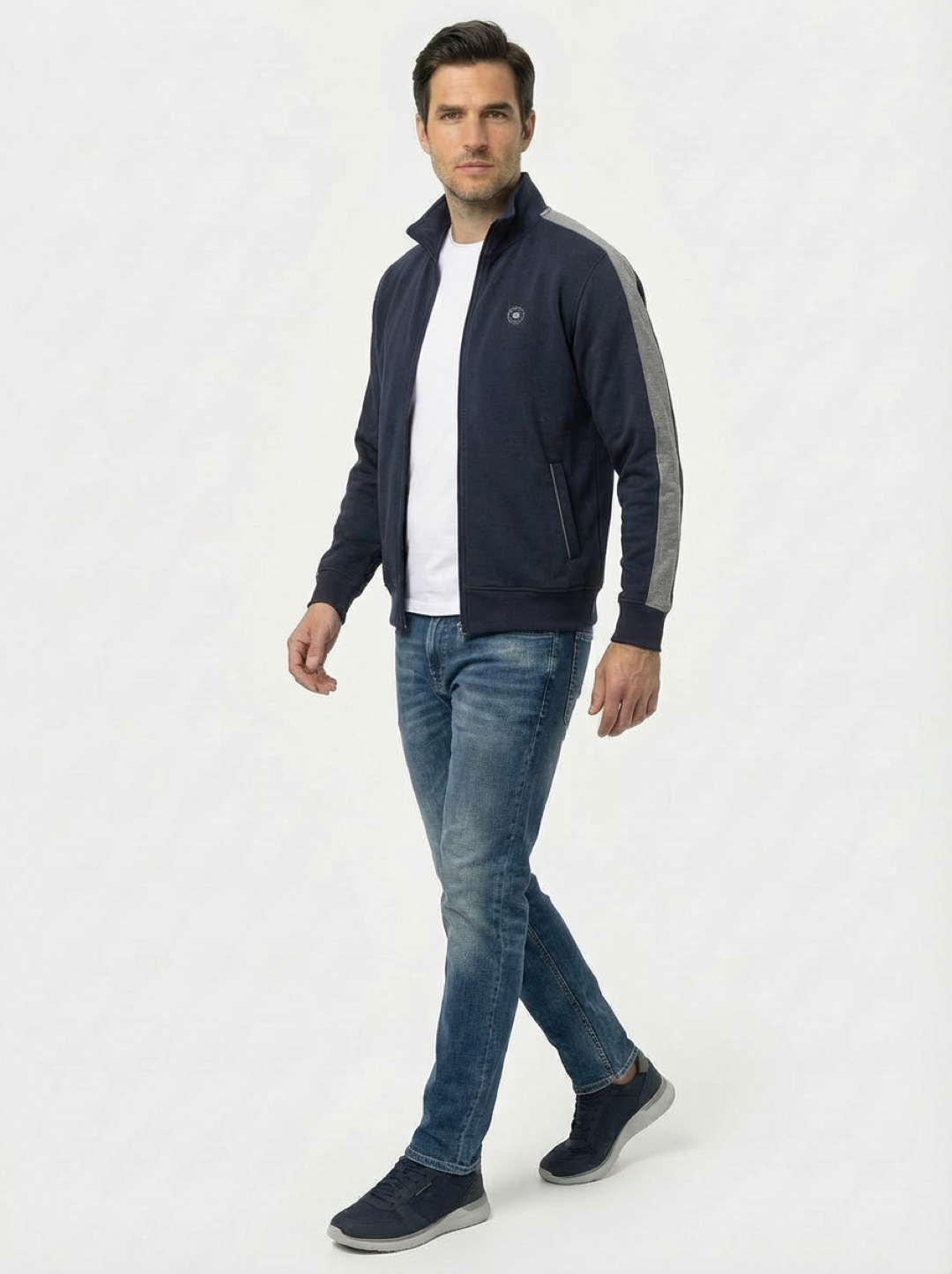 Il Granchio Man Zip Jacket Navy