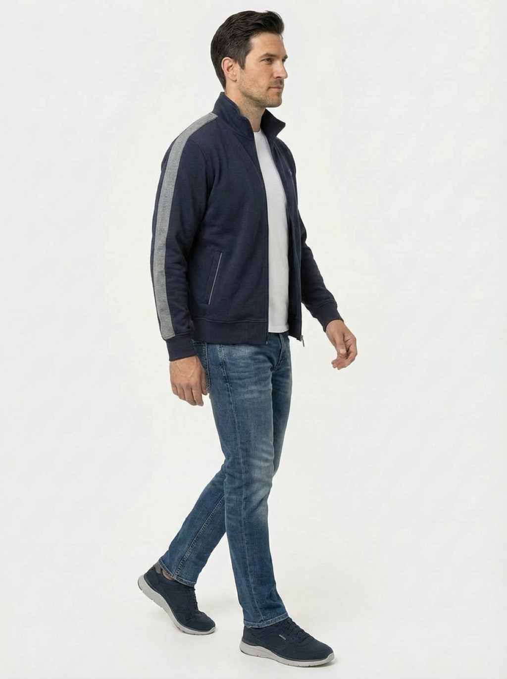 Il Granchio Man Zip Jacket Navy