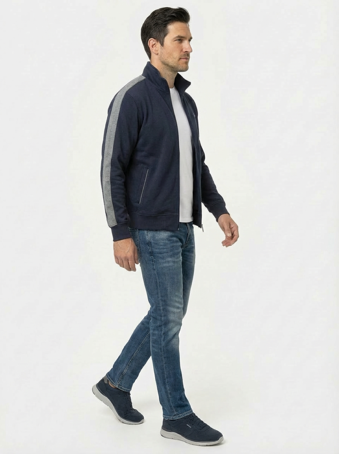 Il Granchio Man Zip Jacket Navy