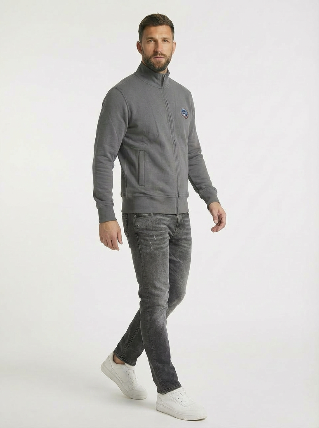 BE Board Man Zip Jacket Navy Lime
