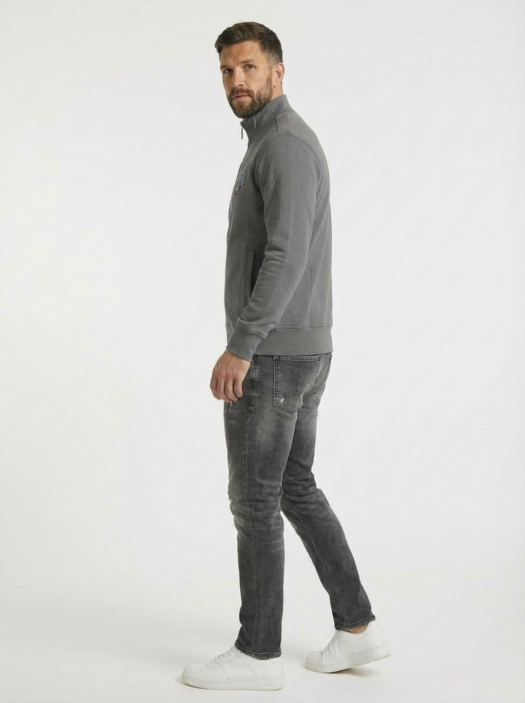 BE Board Man Zip Jacket Navy Lime