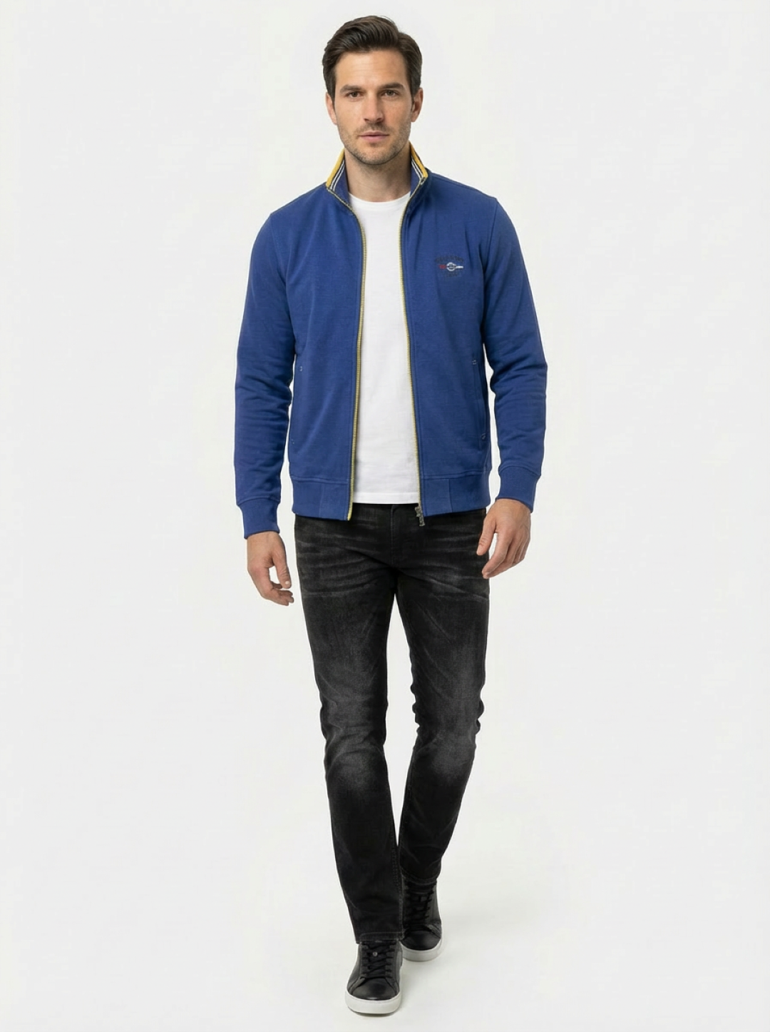 Il Granchio Man Zip Jacket Royal Blue