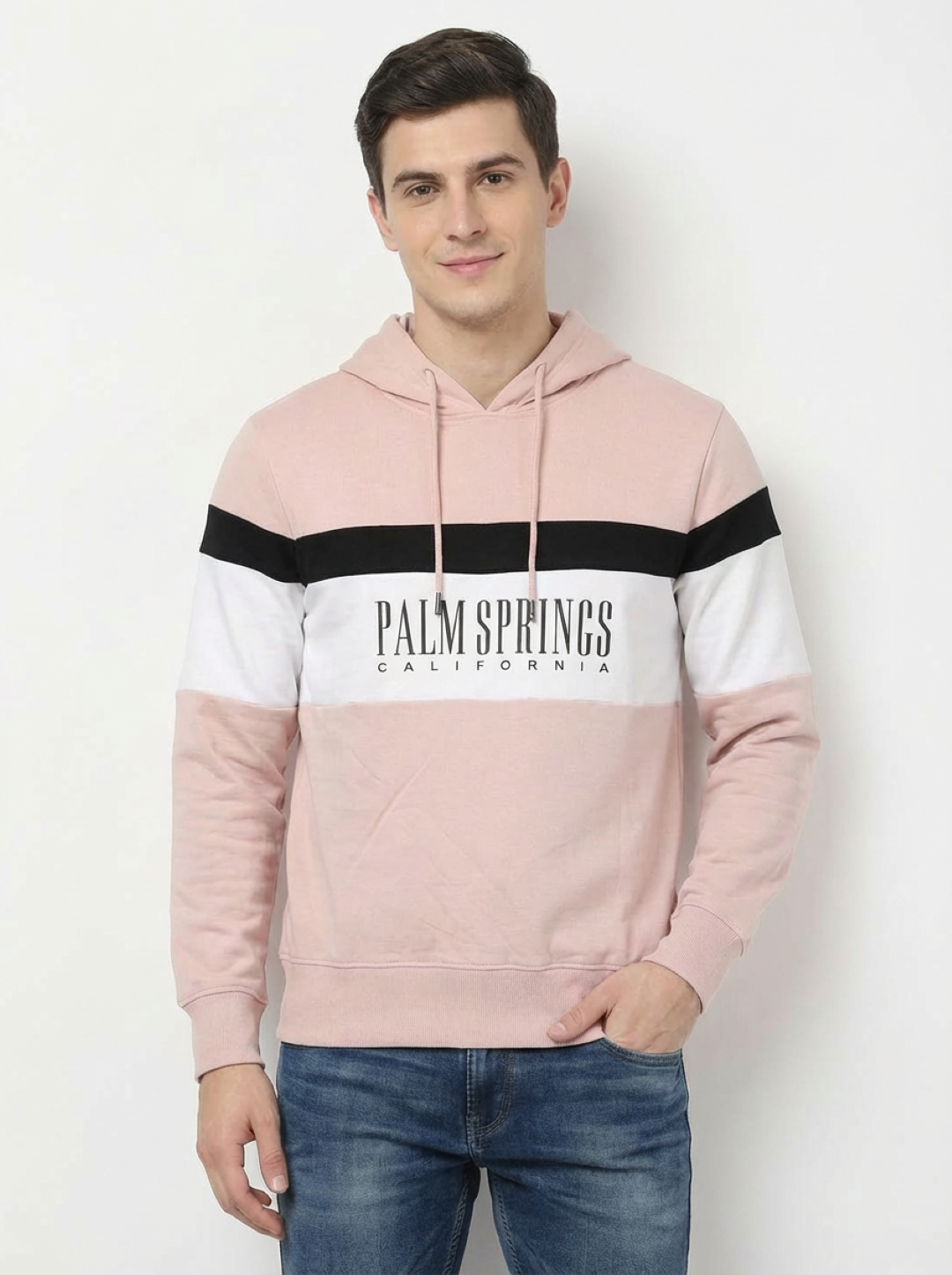 Clyton Man Pullover Hoodie Pink