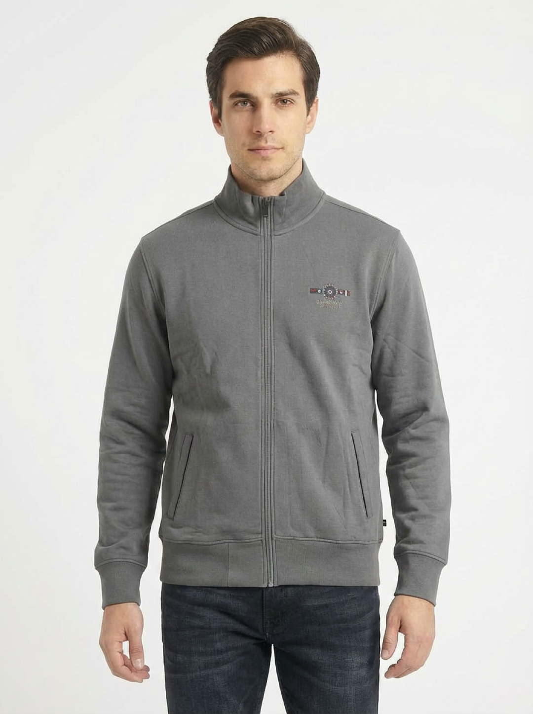 Il Granchio Man Zip Jacket Grey