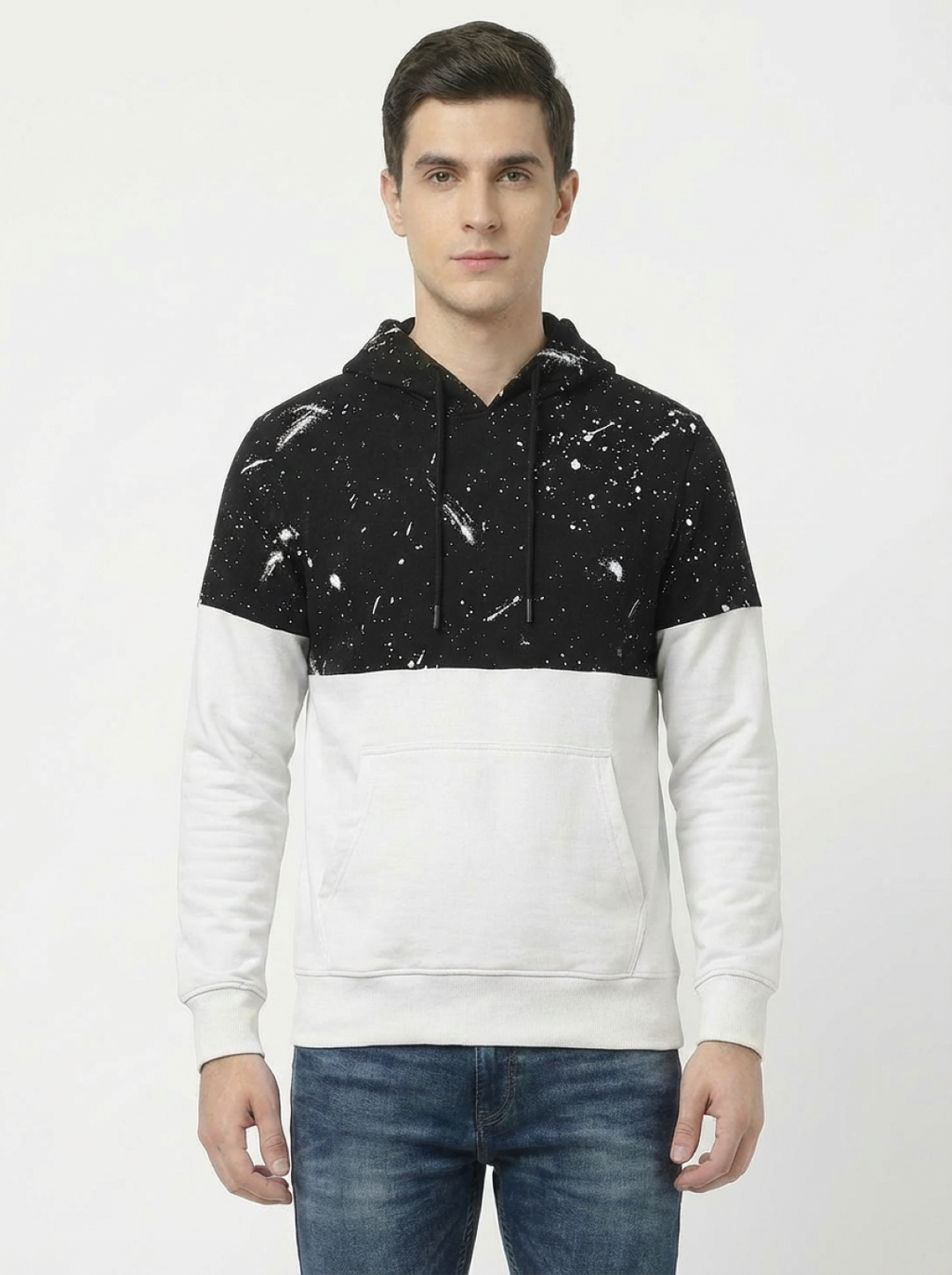 Clyton Man Pullover Hoodie Black Canvas