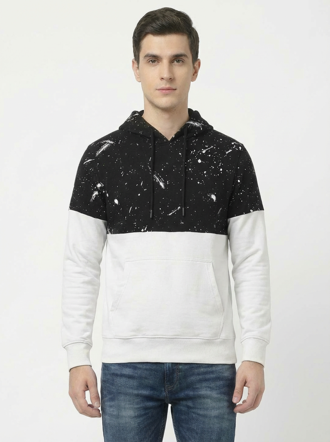 Clyton Man Pullover Hoodie Black Canvas