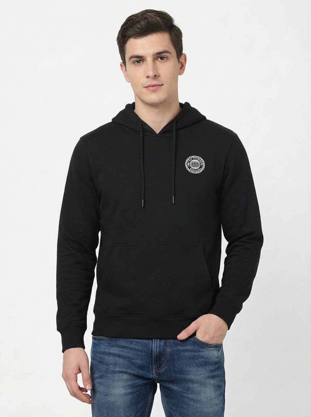 C&A Man Pullover Hoodie Black