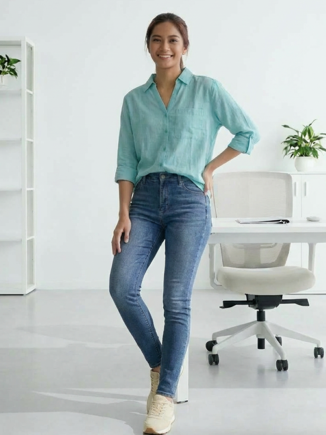 Lefties Ladies Shirt Sea Green