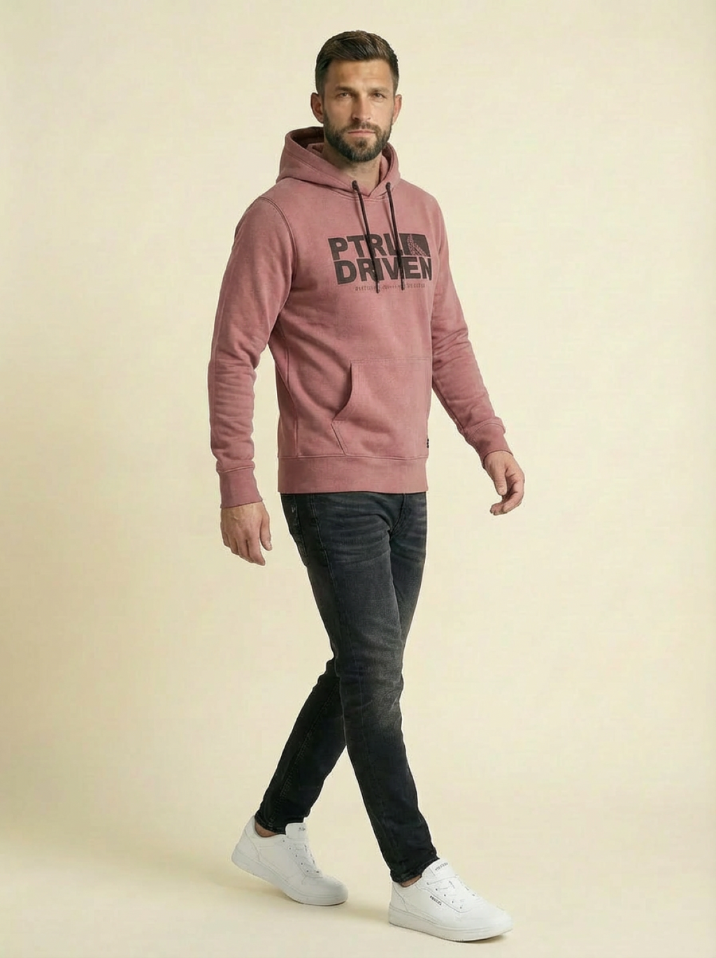 Petrol Man Hoodie Dusty Rose