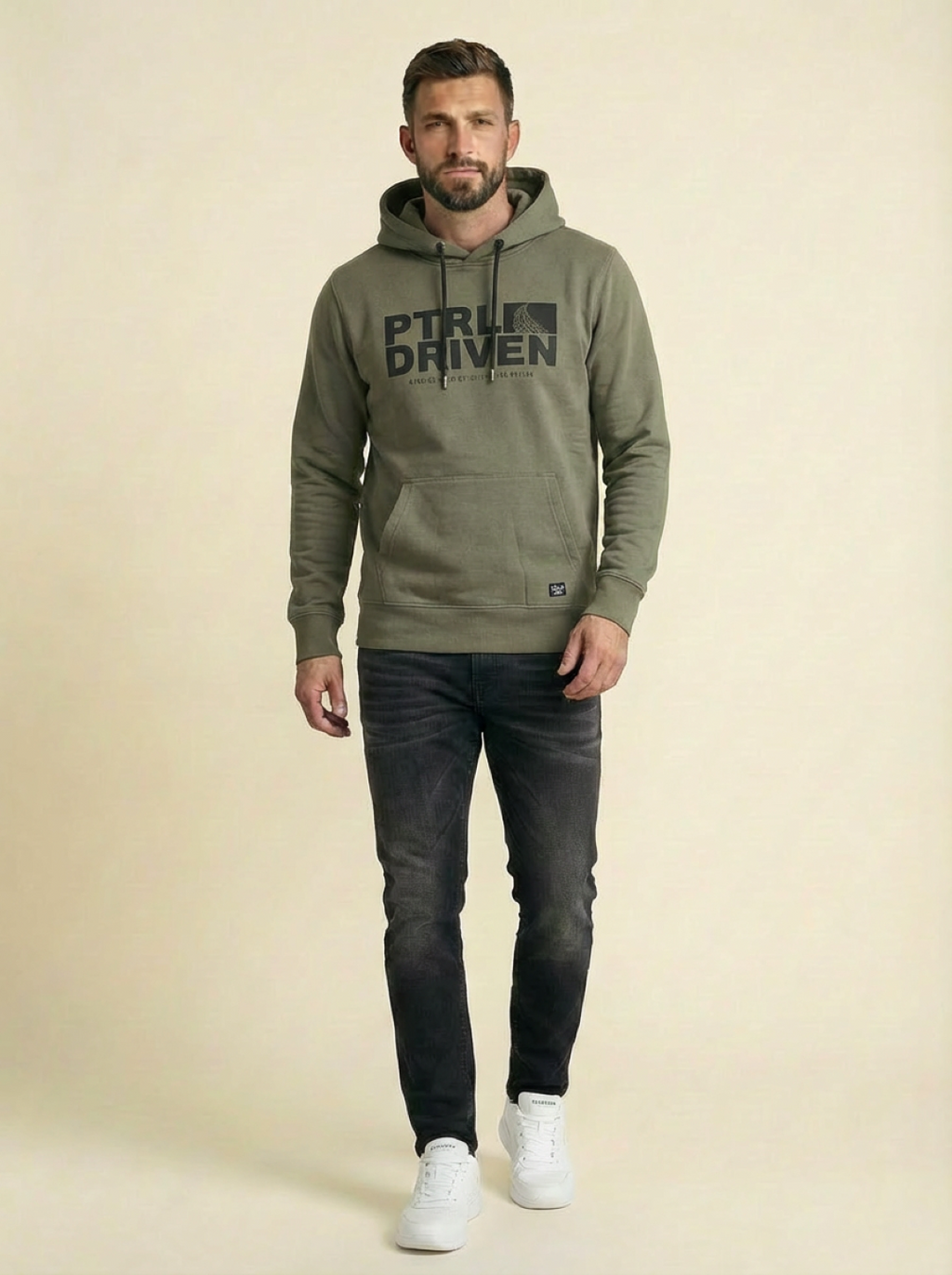 Petrol Man Hoodie Olive