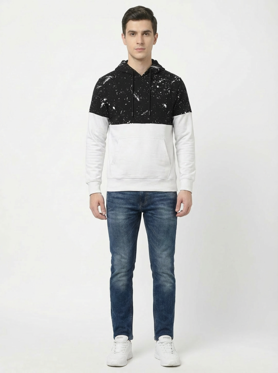 Clyton Man Pullover Hoodie Black Canvas