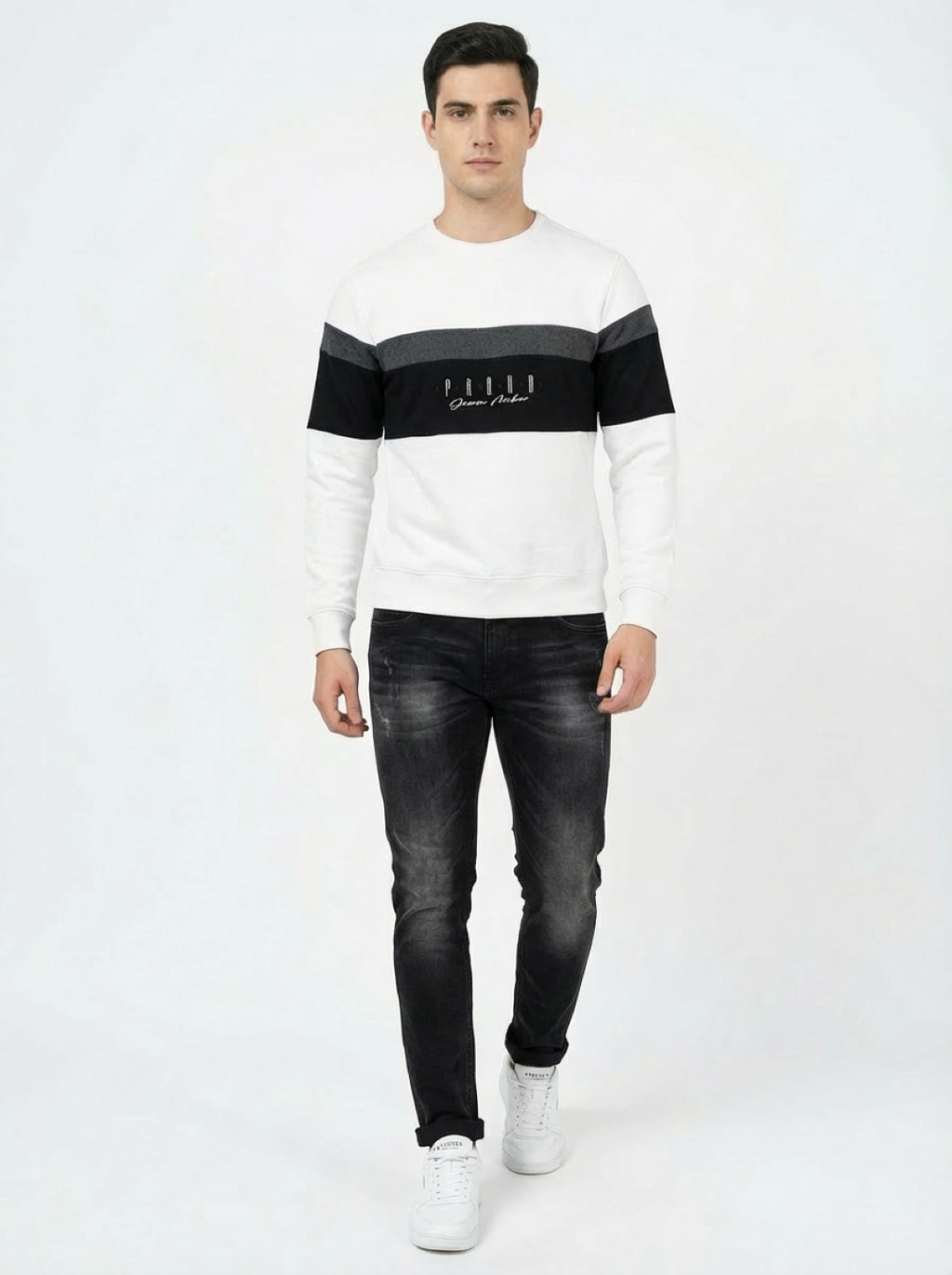 Clyton Man Sweatshirt Cream