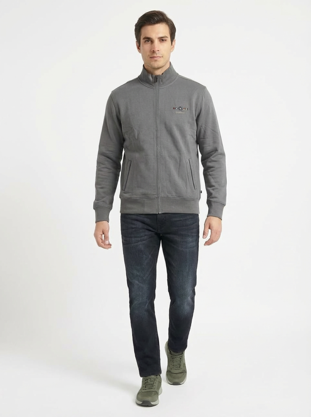 Il Granchio Man Zip Jacket Grey