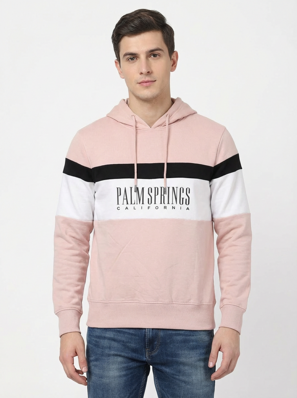 Clyton Man Pullover Hoodie Pink