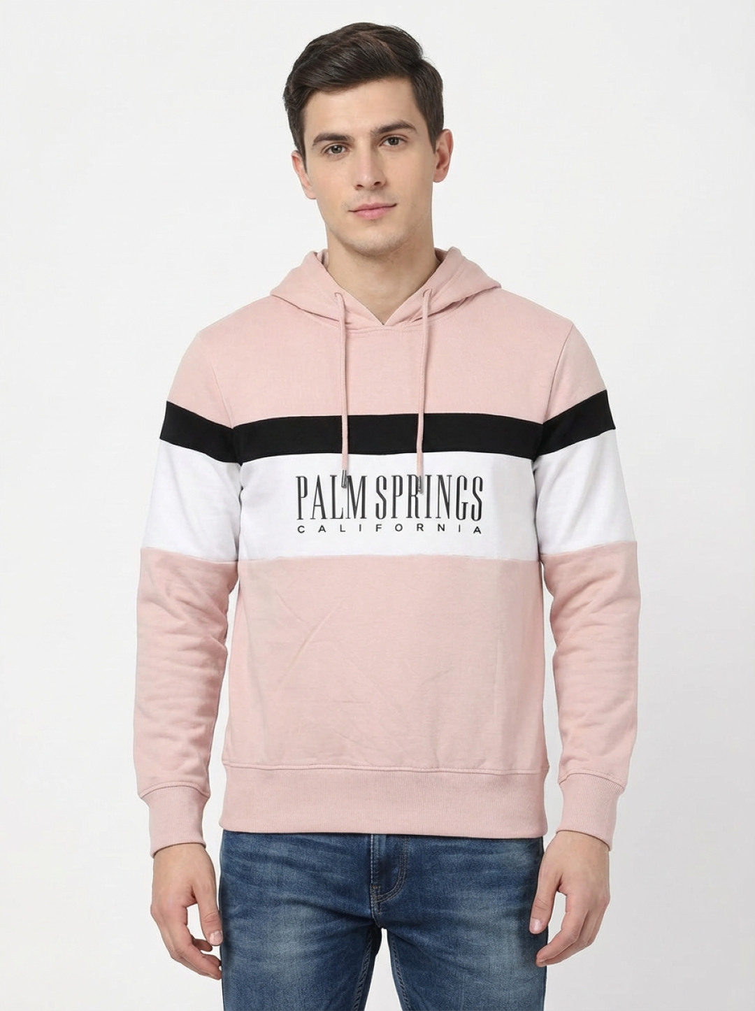 Clyton Man Pullover Hoodie Pink
