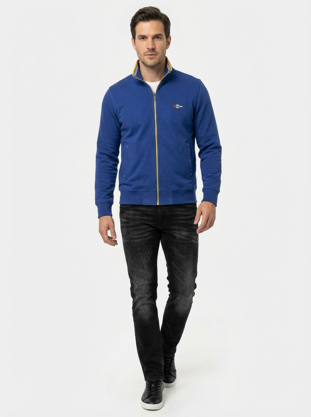 Il Granchio Man Zip Jacket Royal Blue