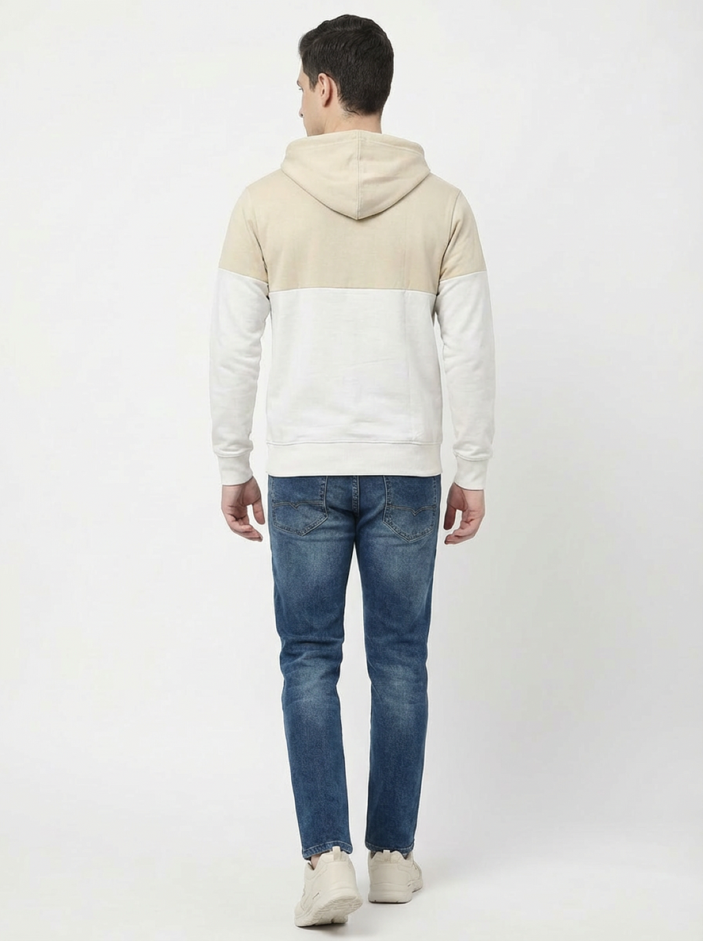 Clyton Man Pullover Hoodie Cream
