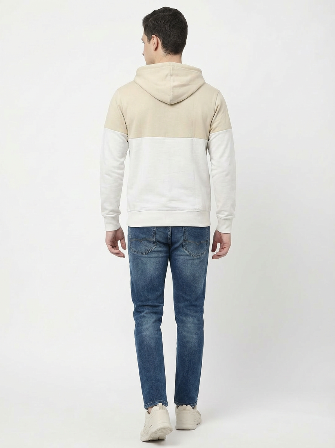 Clyton Man Pullover Hoodie Cream