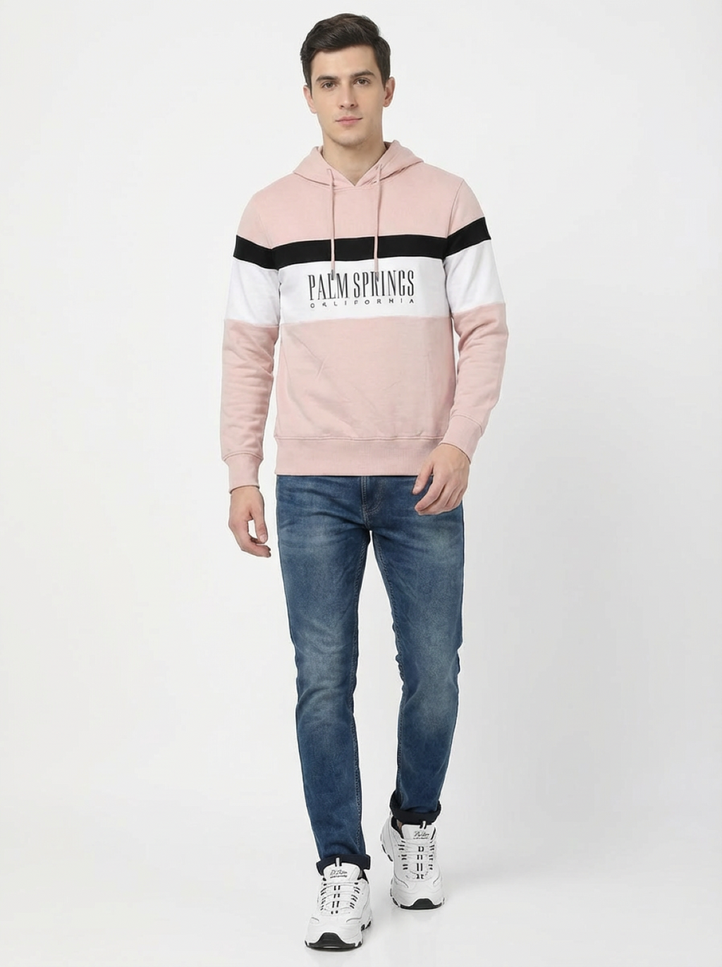 Clyton Man Pullover Hoodie Pink