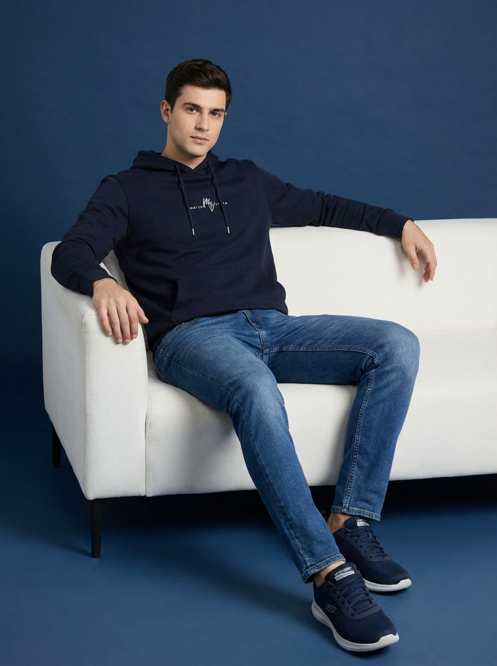 River Island Man Hoodie Black