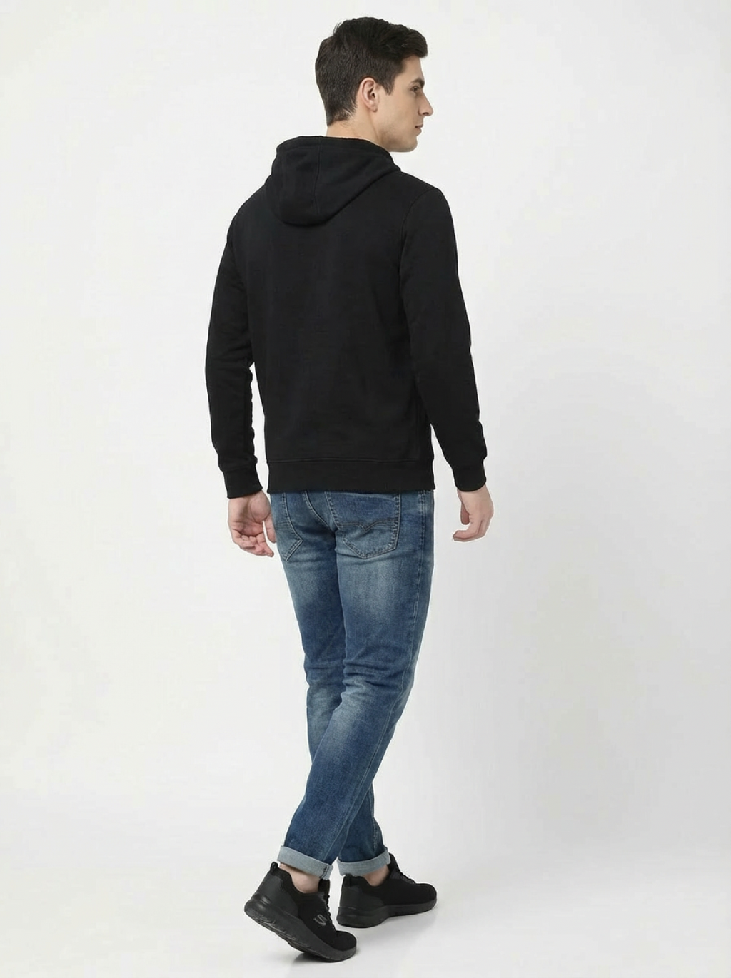 C&A Man Pullover Hoodie Black