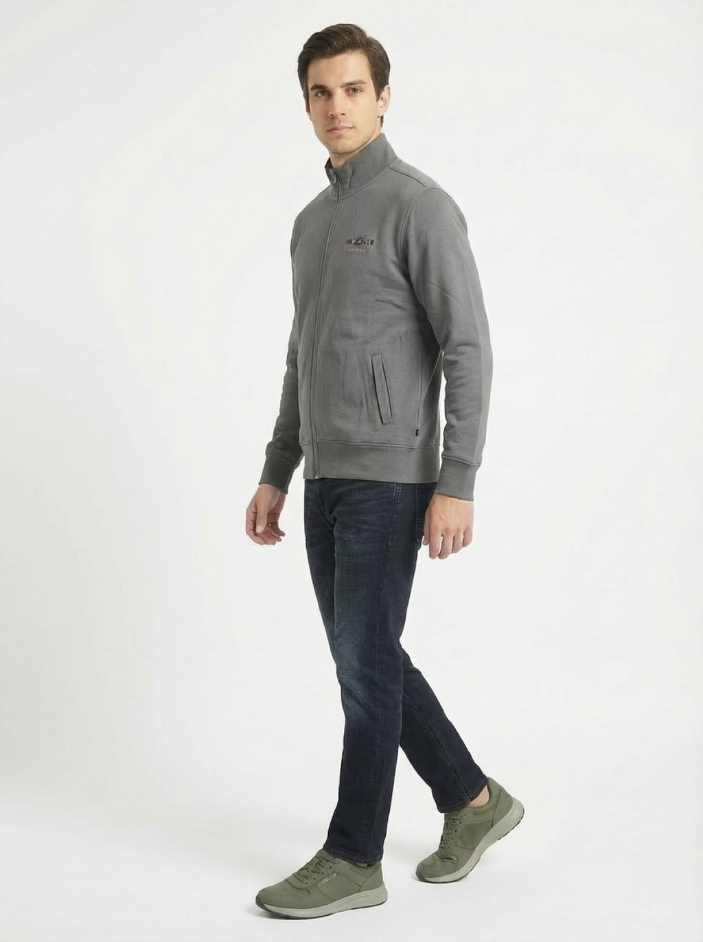 Il Granchio Man Zip Jacket Grey