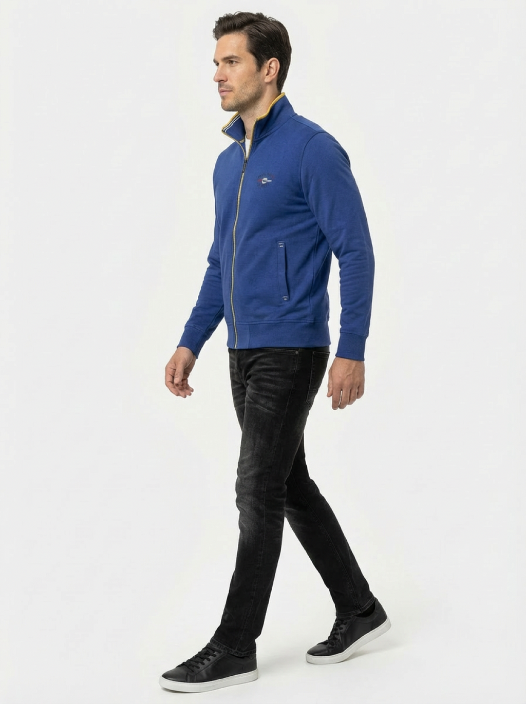 Il Granchio Man Zip Jacket Royal Blue