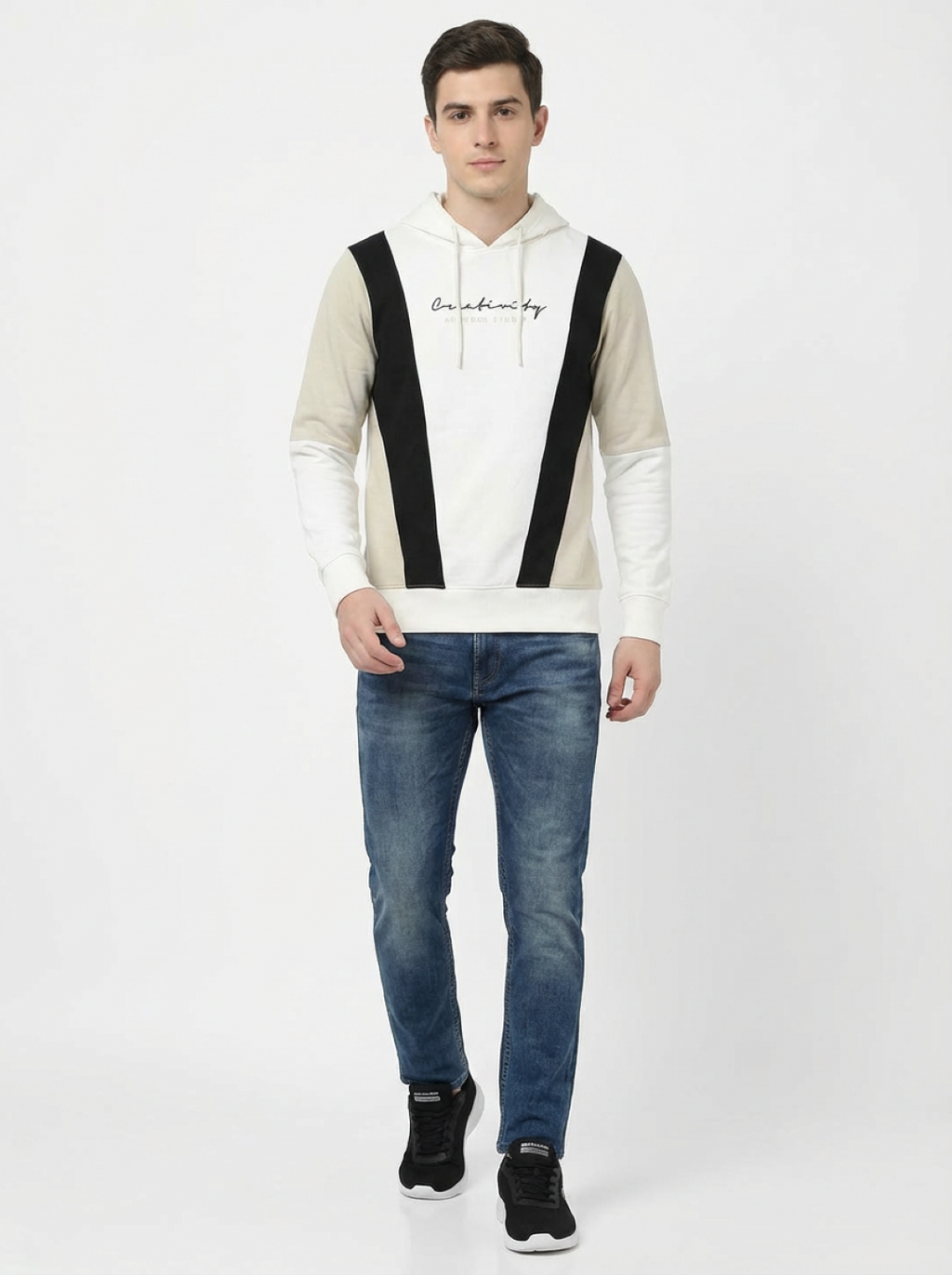 Clyton Man Pullover Hoodie Off-White