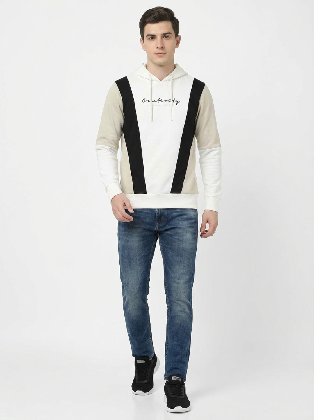 Clyton Man Pullover Hoodie Off-White