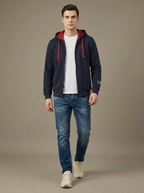 US Grand Polo Zip Man Hoodie Navy