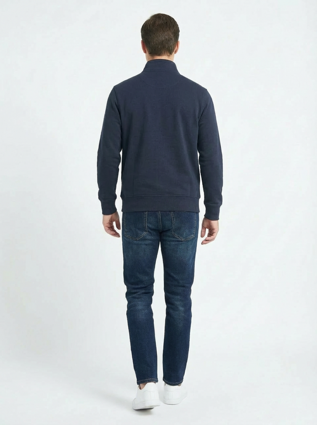 Cotton Belt Man Zip Jacket NAVY