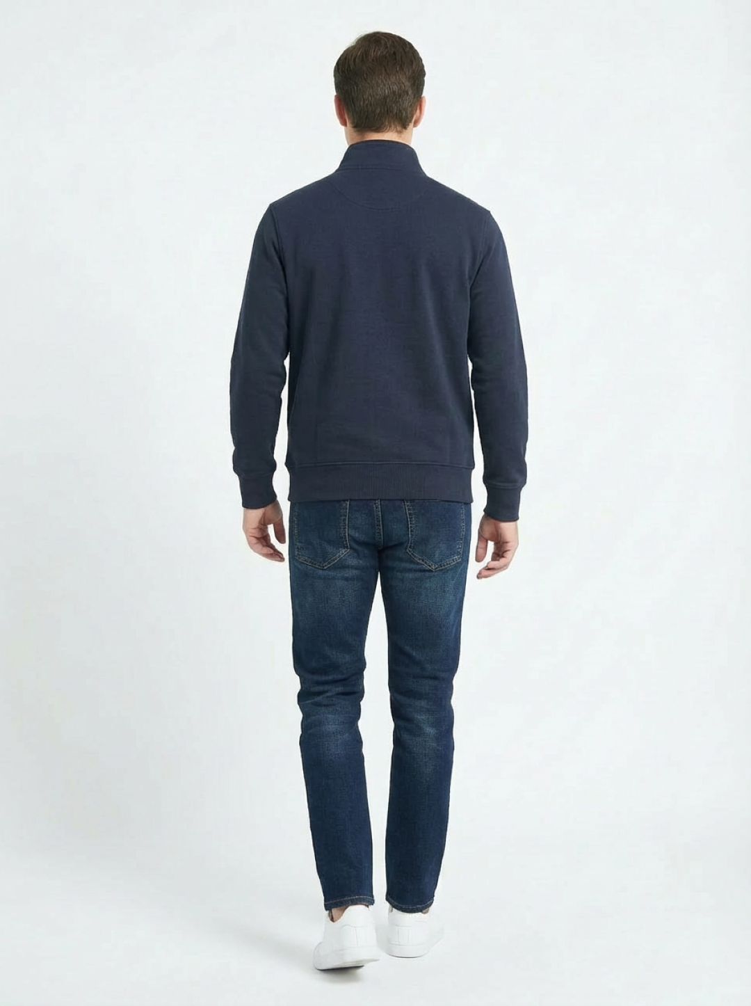 Cotton Belt Man Zip Jacket NAVY