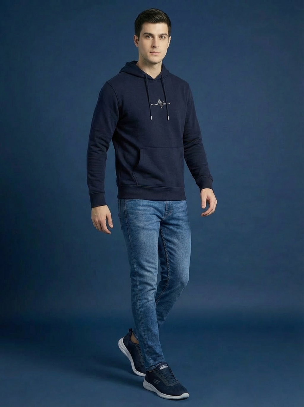 River Island Man Hoodie Black
