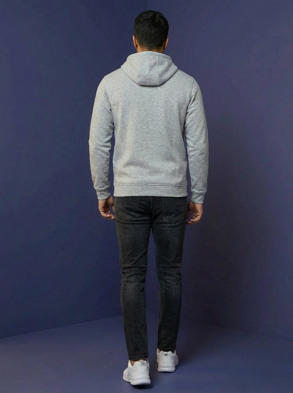 River Island Man Hoodie Heater Grey