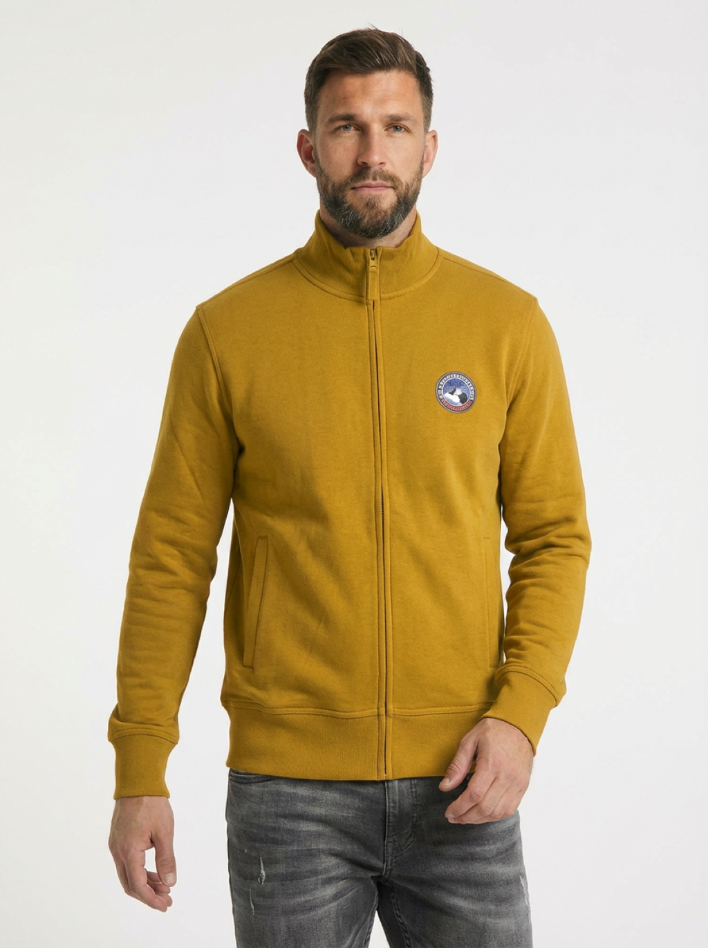 BE Board Man Zip Jacket Mustard