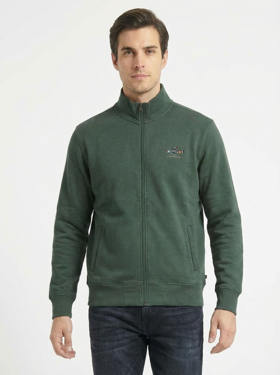 Il Granchio Man Zip Jacket Olive
