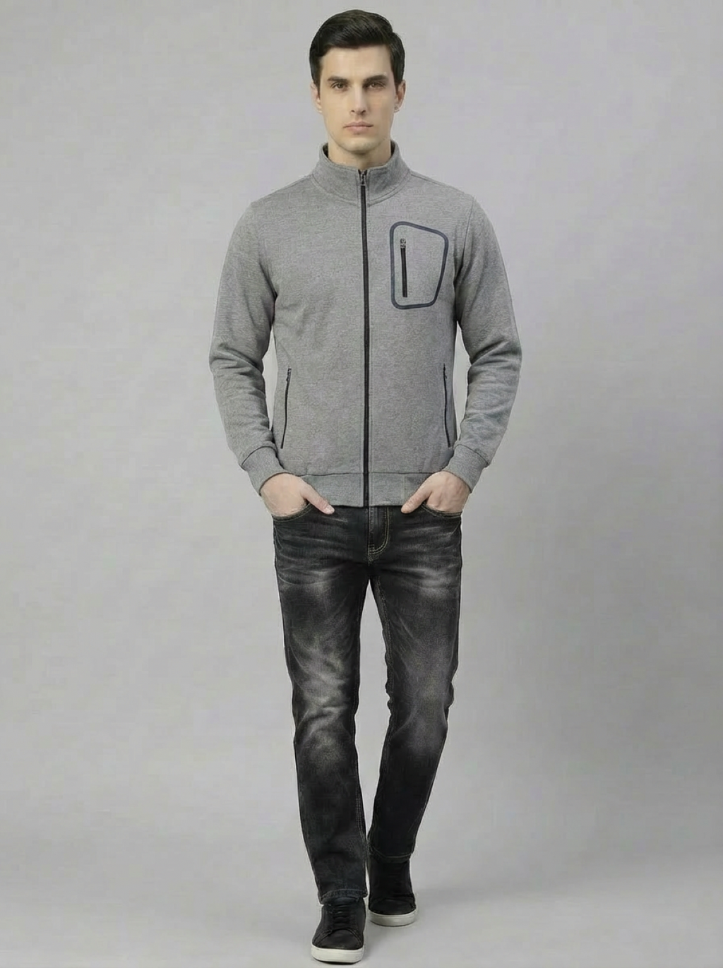 IC Man Zip Jacket Grey