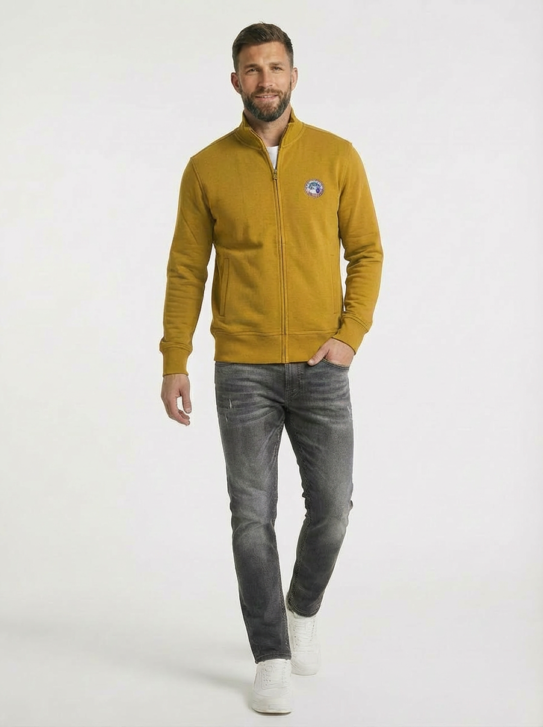 BE Board Man Zip Jacket Mustard